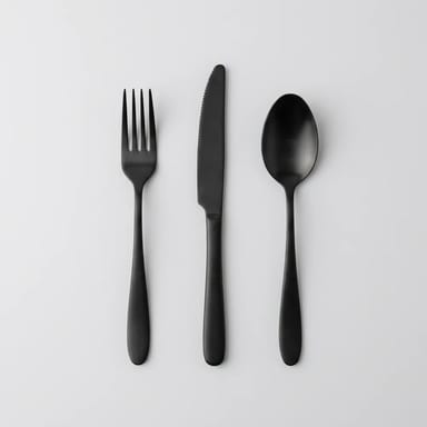 Matte Black Flatware Set