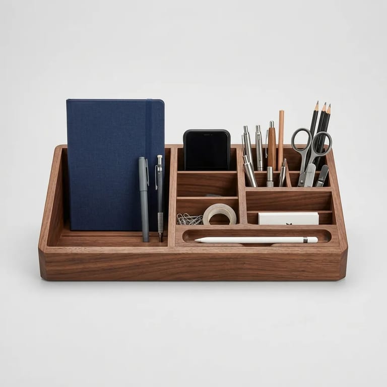 Walnut Desk Organizer