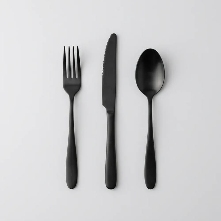 Matte Black Flatware Set