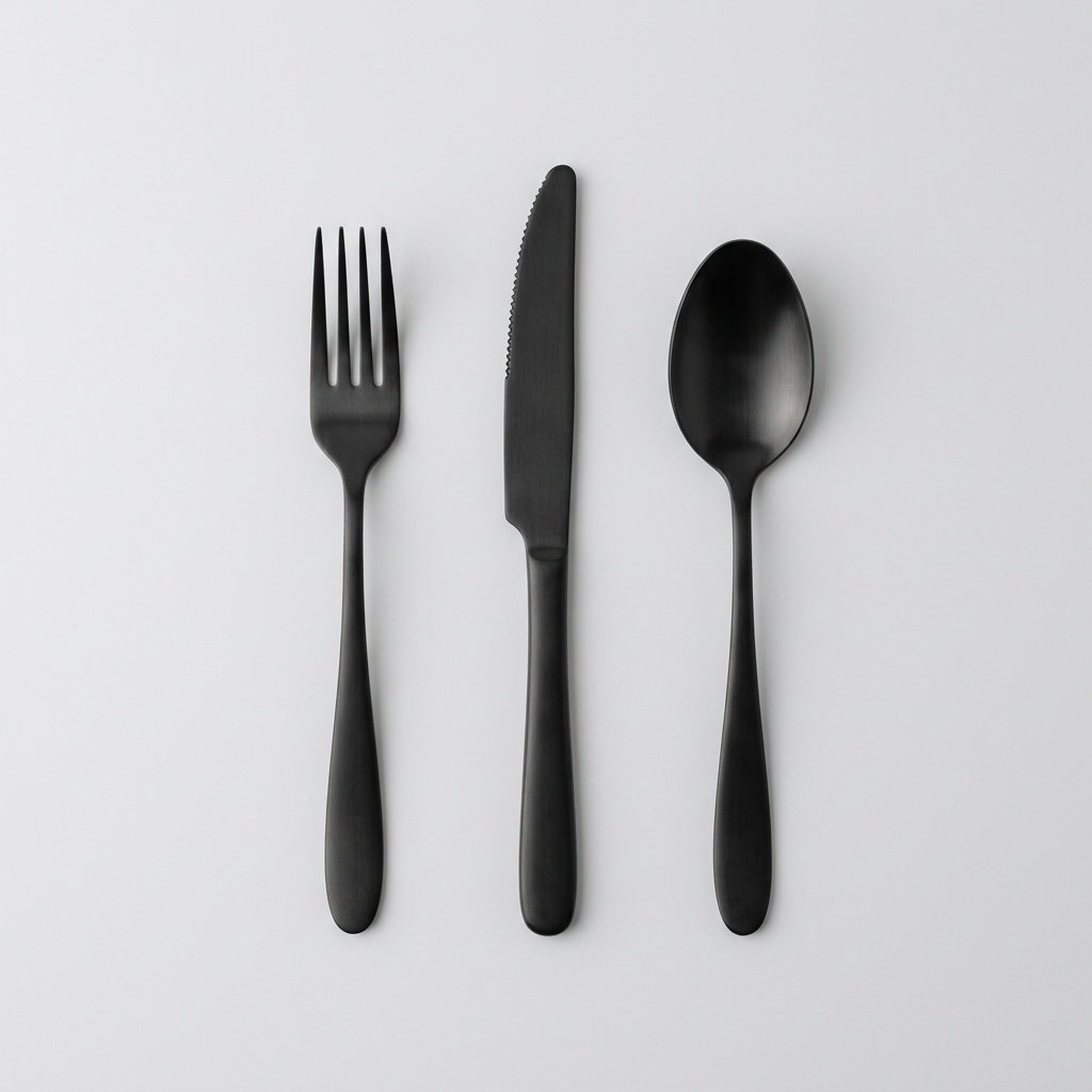 Matte Black Flatware Set